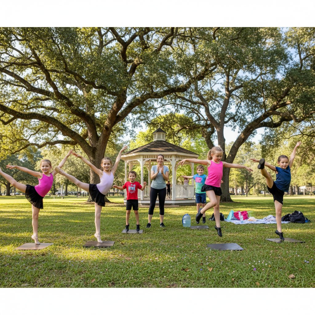 children dancing in summer class at Lisa's Dance and Exercise studio in Greenacres Florida
